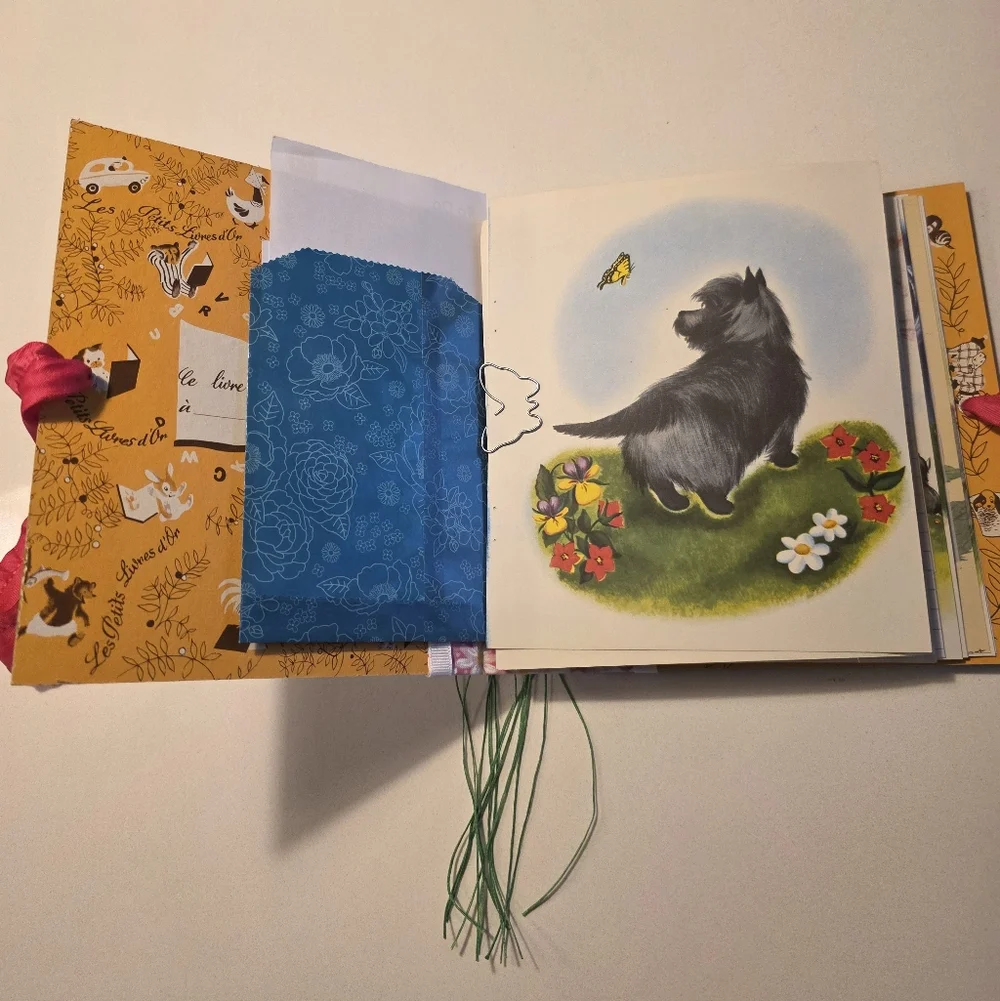 Trois Amis Little Golden Book Handmade Decorated Junk Journal